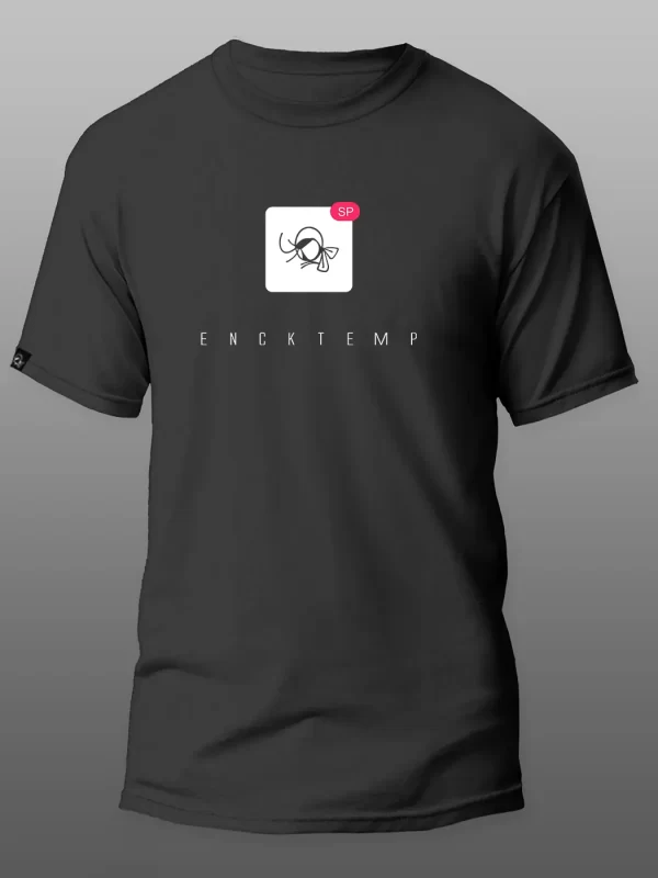 Camiseta Enck Básica Gola Redonda Lisa Preta