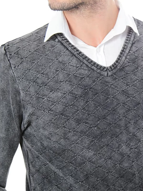 Suéter Tricot 3D Estonado Bariloche Preto - Imagem 3