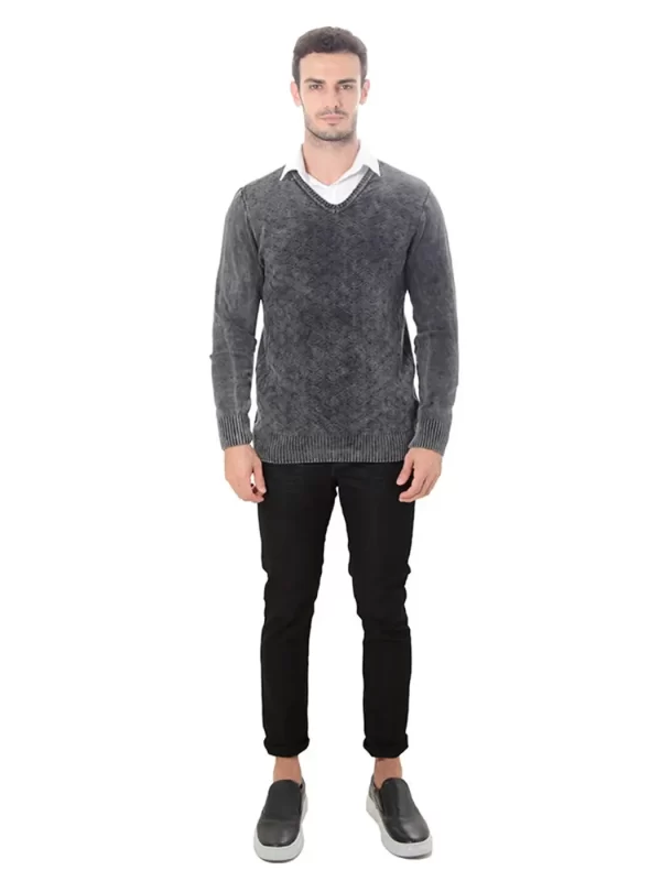 Suéter Tricot 3D Estonado Bariloche Preto