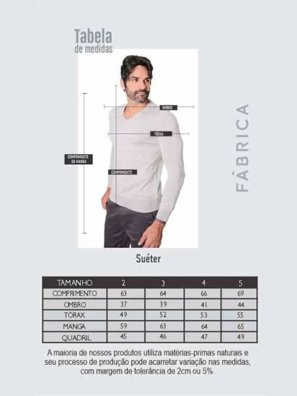 Suéter Enck Tricot Raglan Gola O Azul Claro - Imagem 4