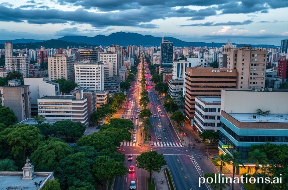 Vista vibrante da Avenida Augusto Cardoso no bairro Jardim Maracá, Capão Redondo, São Paulo, com comércio local e movimentação de pedestres.